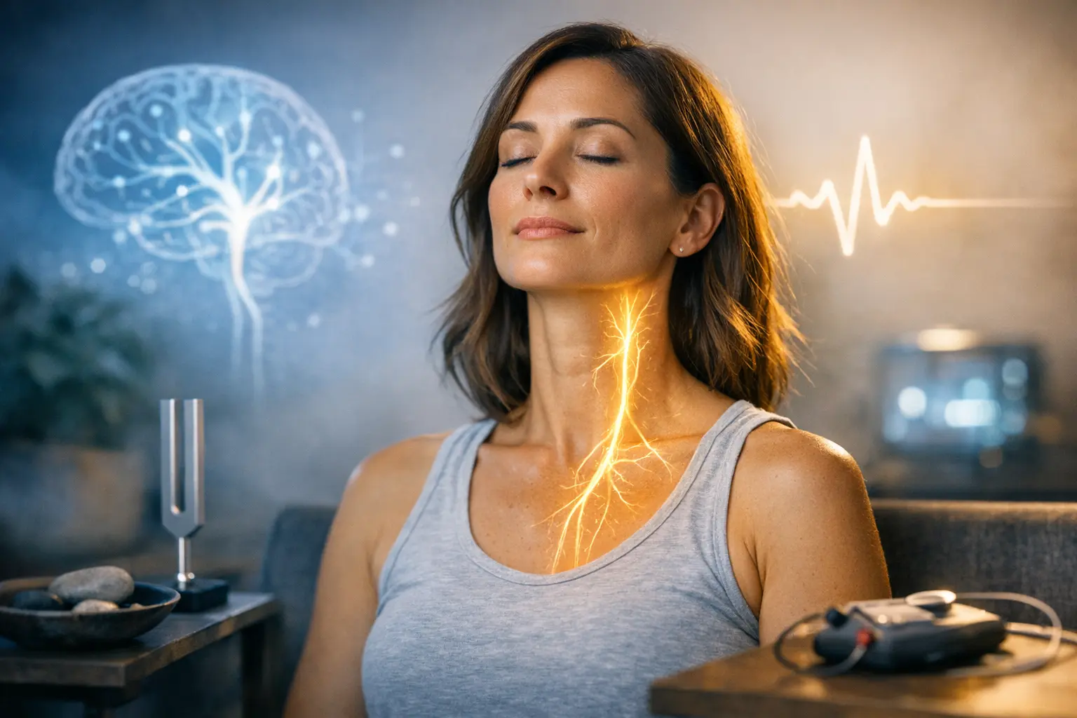 Alternative text = Vagus nerve stimulation & nervous‑system regulation