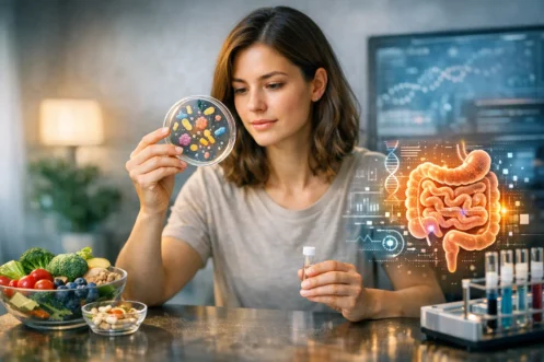 Alternative text = Personalized microbiome testing & gut customization