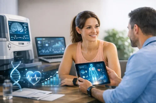 Alternative text = AI‑assisted diagnostics & predictive health coaching