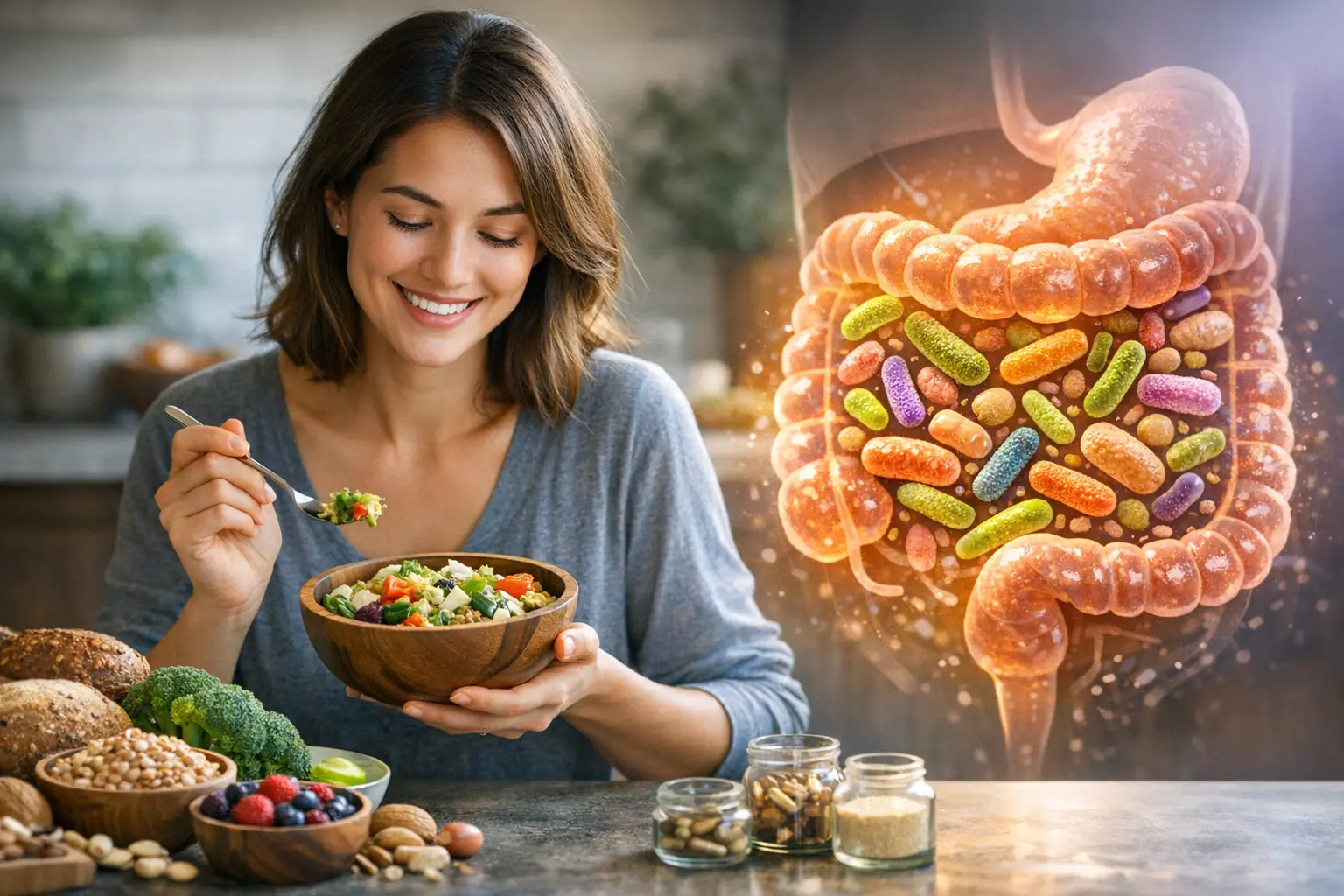 Alternative text = Fibermaxxing & gut microbiome support